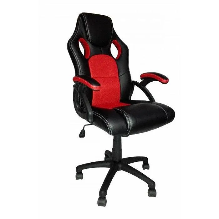 Ergonomic BX Gaming Chair in Black & Red - Model TEKGCV02R