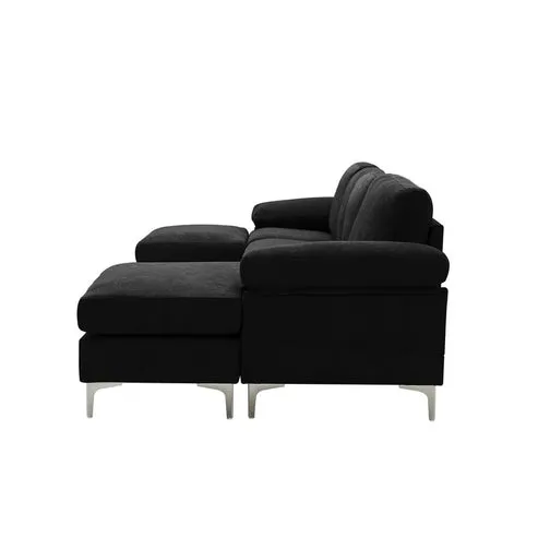 Coral 6 Seater U Shape Fabric Sofa for Living Room