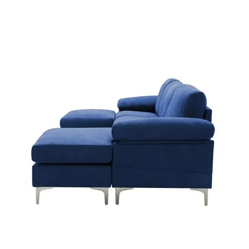 Coral 6 Seater U Shape Fabric Sofa for Living Room