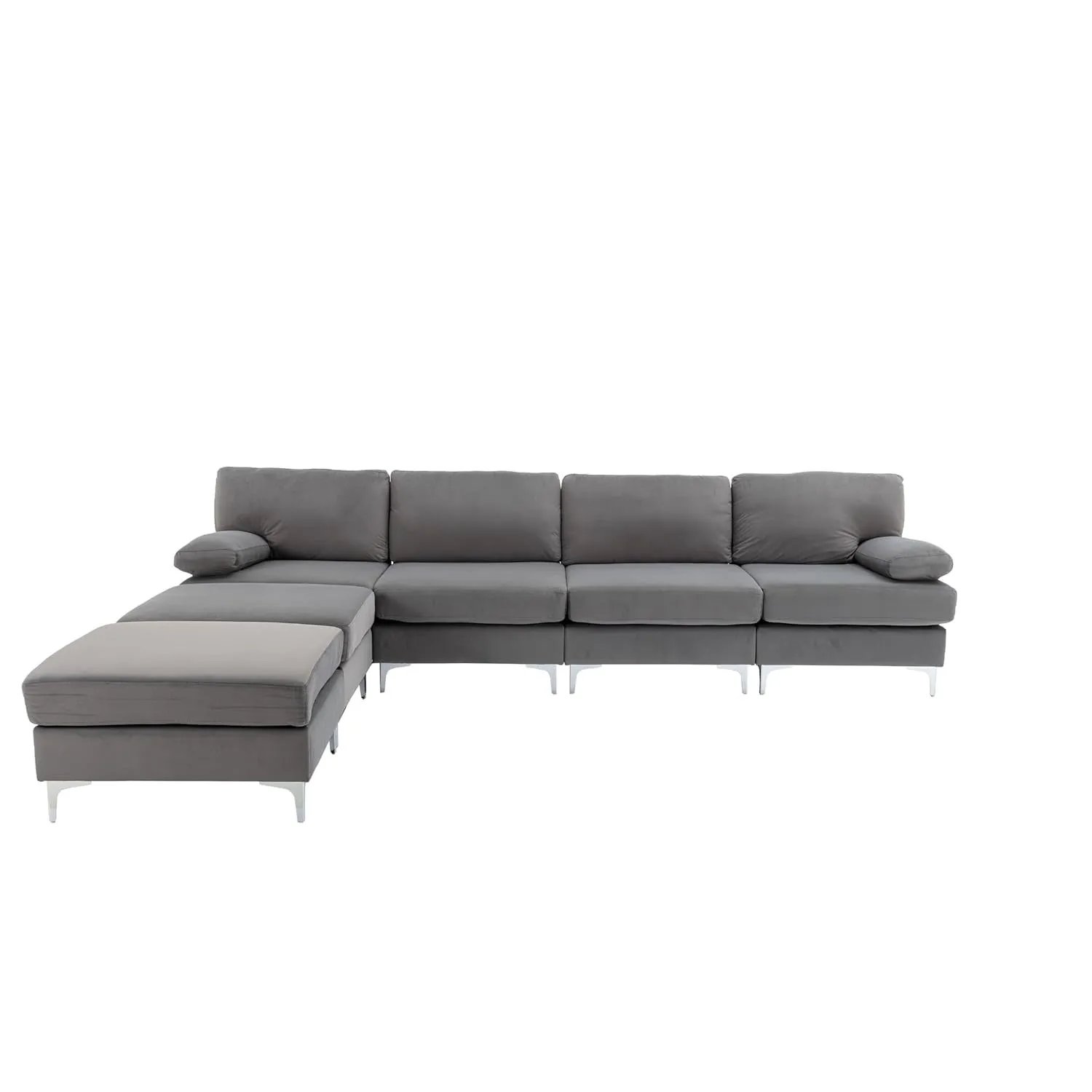 Coral 6 Seater U Shape Fabric Sofa for Living Room
