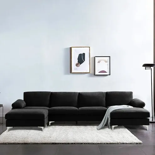 Coral 6 Seater U Shape Fabric Sofa for Living Room