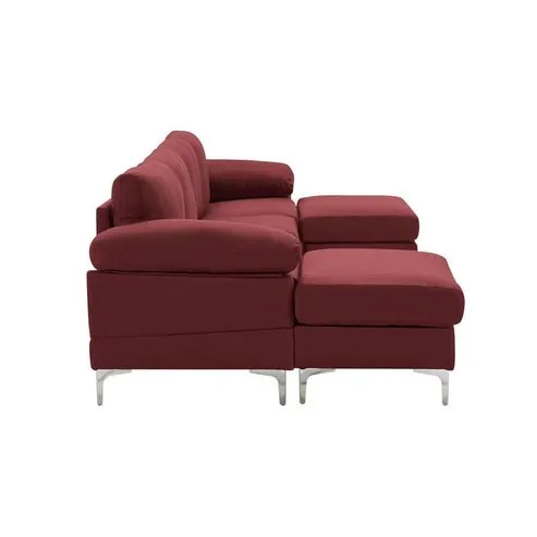 Coral 6 Seater U Shape Fabric Sofa for Living Room