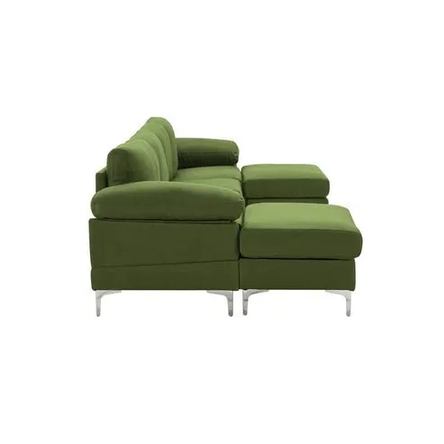 Coral 6 Seater U Shape Fabric Sofa for Living Room