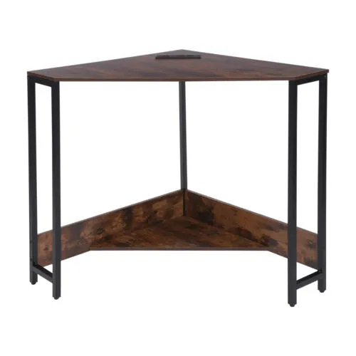 Corner Desk, Small Desk with Outlets, Corner Computer Desk Table for Small Space