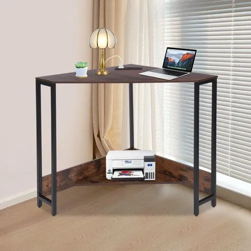 Corner Desk, Small Desk with Outlets, Corner Computer Desk Table for Small Space