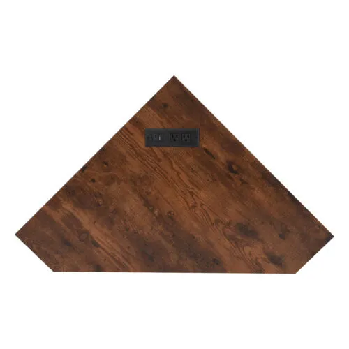 Corner Desk, Small Desk with Outlets, Corner Computer Desk Table for Small Space