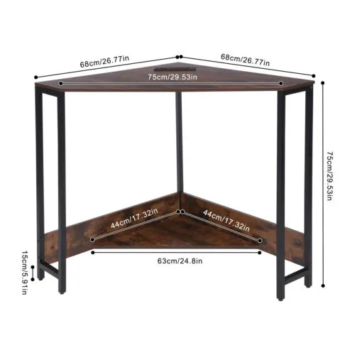 Corner Desk, Small Desk with Outlets, Corner Computer Desk Table for Small Space