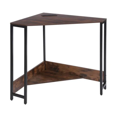 Corner Desk, Small Desk with Outlets, Corner Computer Desk Table for Small Space