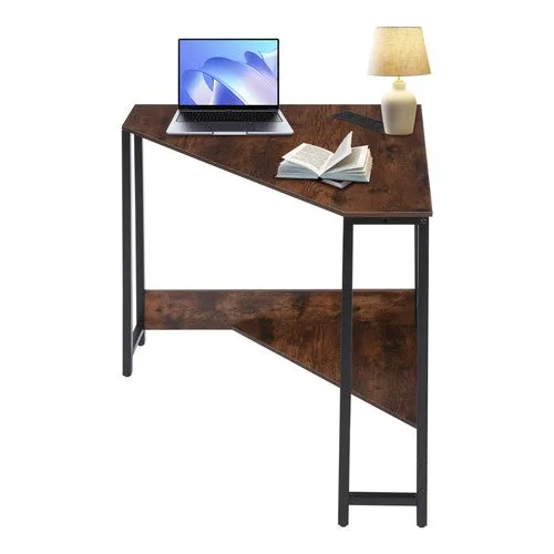 Corner Desk, Small Desk with Outlets, Corner Computer Desk Table for Small Space