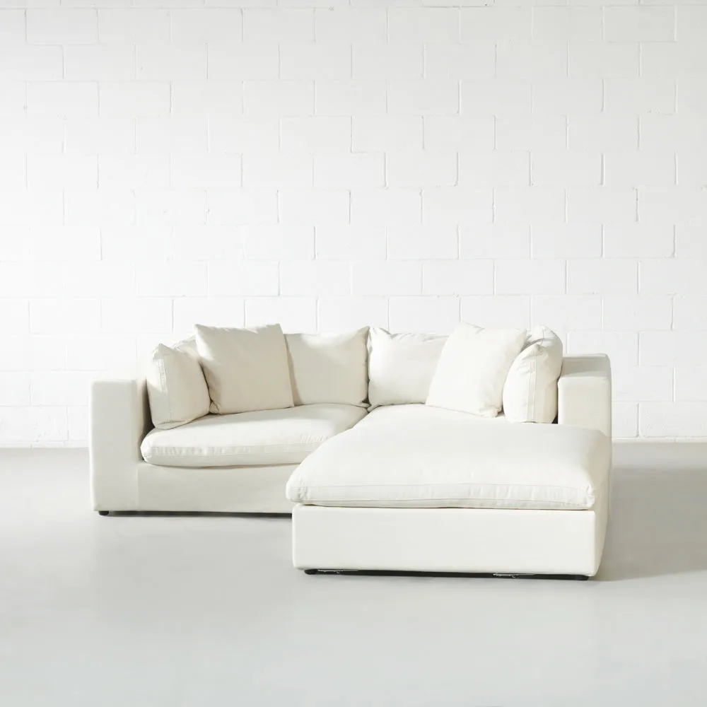 COSMIC - Cream Fabric Modular Sectional (3 piece)