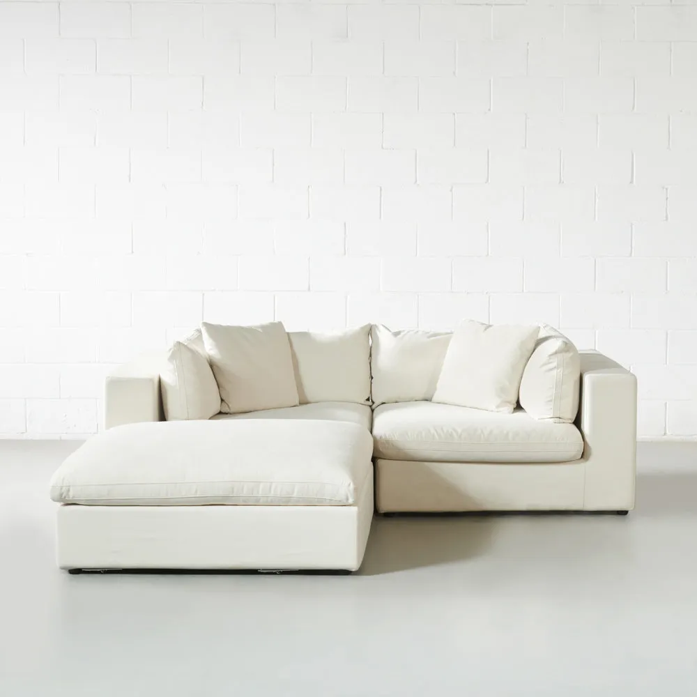 COSMIC - Cream Fabric Modular Sectional (3 piece)
