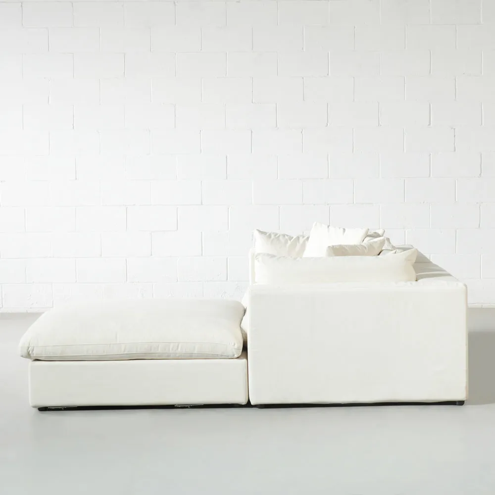 COSMIC - Cream Fabric Modular Sectional (3 piece)