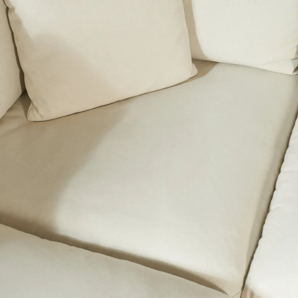 COSMIC - Cream Fabric Modular Sectional (3 piece)