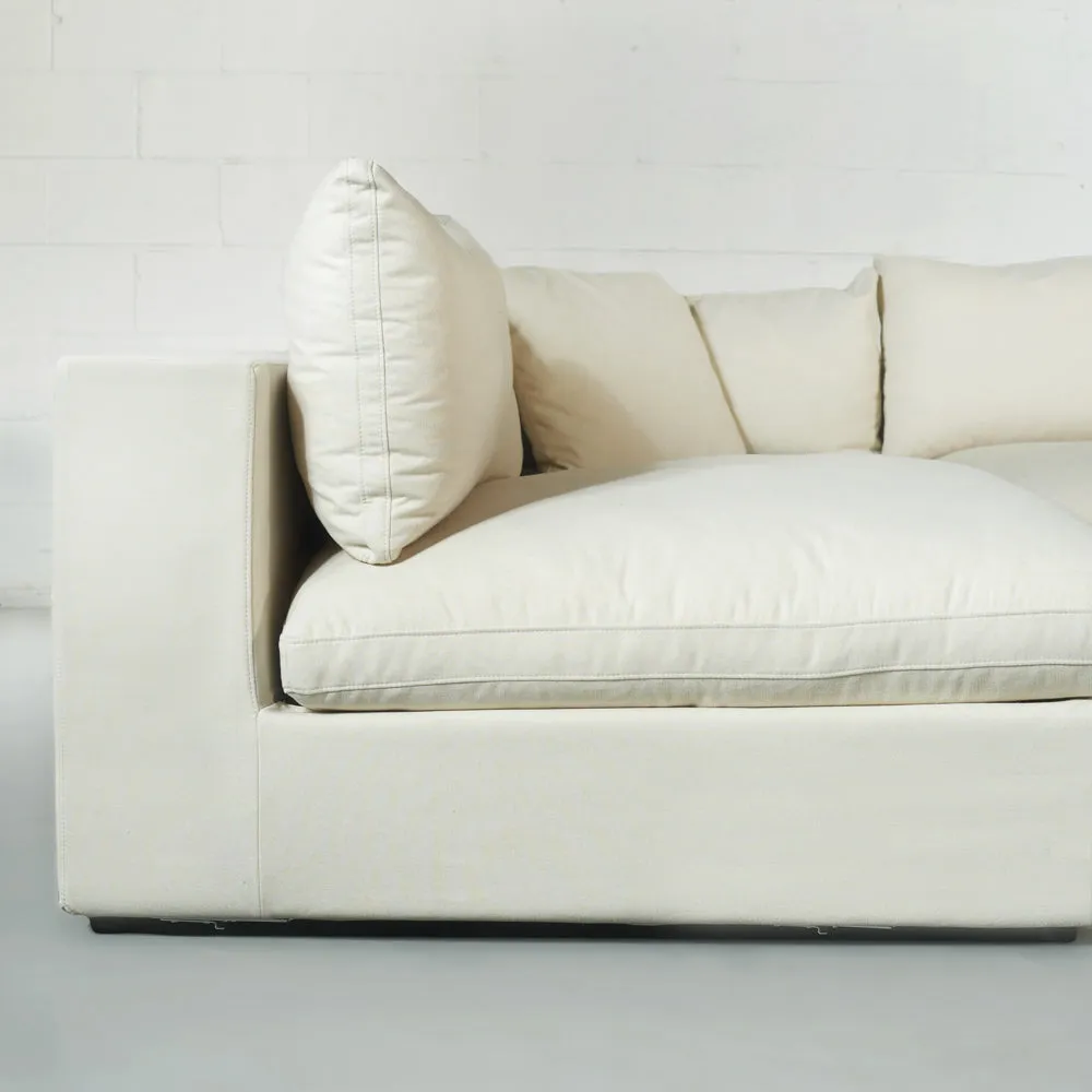 COSMIC - Cream Fabric Modular Sectional (3 piece)