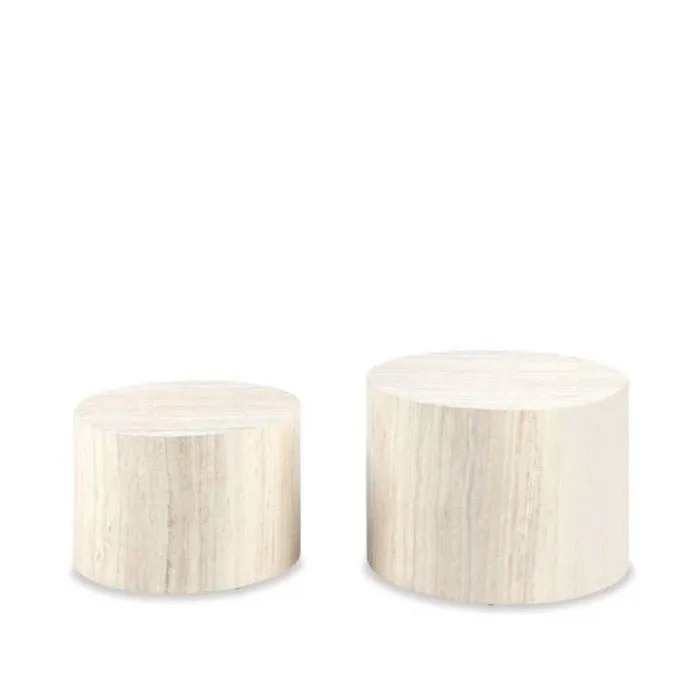 Dice Coffee Tables 2 pce Set - Round
