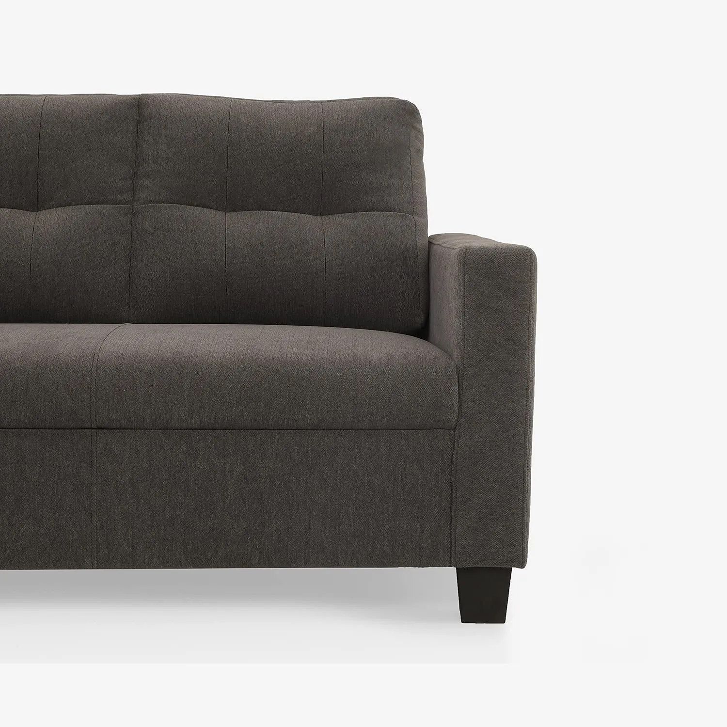 duroflex Ease 2 Seater Fabric Sofa in Grey Colour, 2-Person Sofa