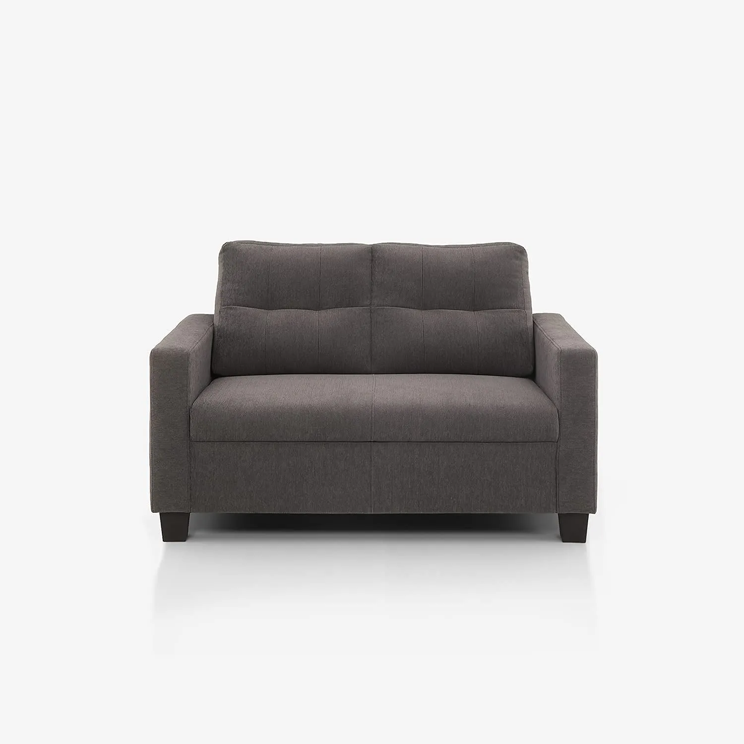 duroflex Ease 2 Seater Fabric Sofa in Grey Colour, 2-Person Sofa