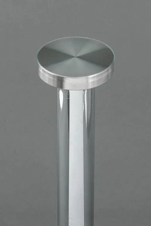 Eileen Gray Style Glass Top End Tables, Pair