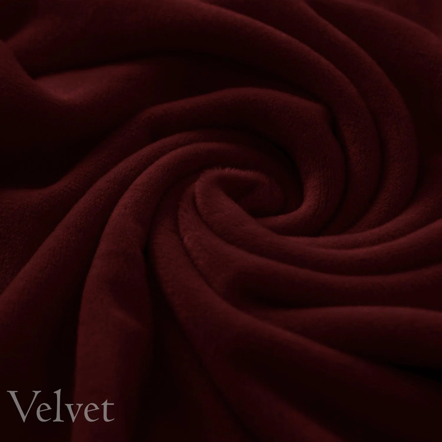 Elastic Stretchable Premium Velvet Sofa Cover, Burgundy