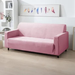Elastic Stretchable Premium Velvet Sofa Cover, Pink