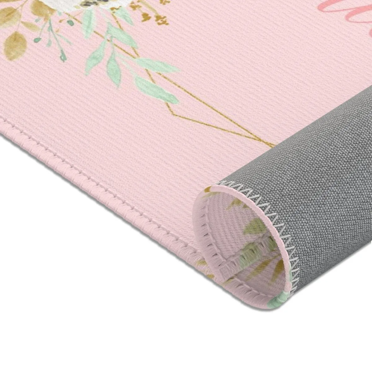 Floral Jungle Personalized Nursery Rug