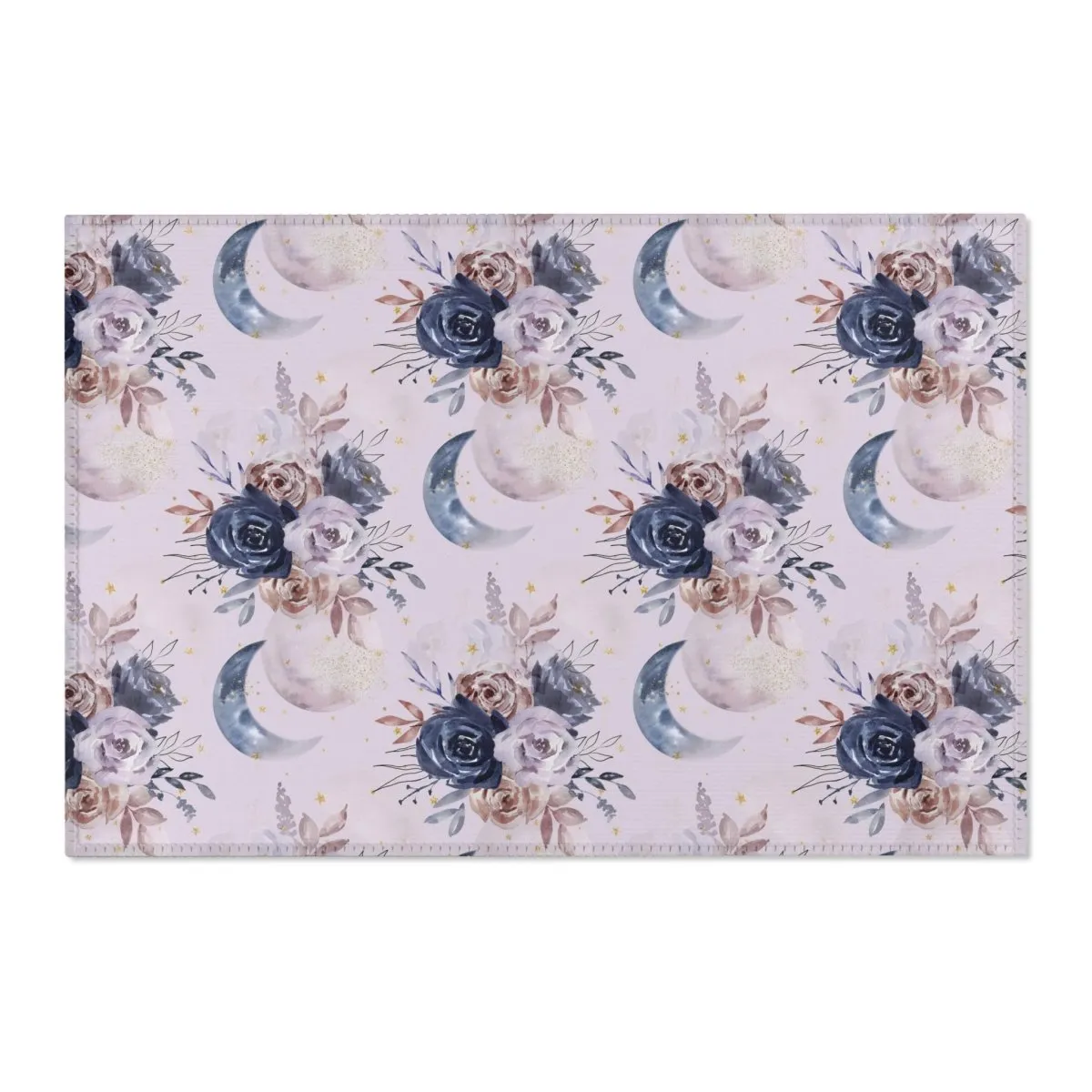 Floral Moon Nursery Rug