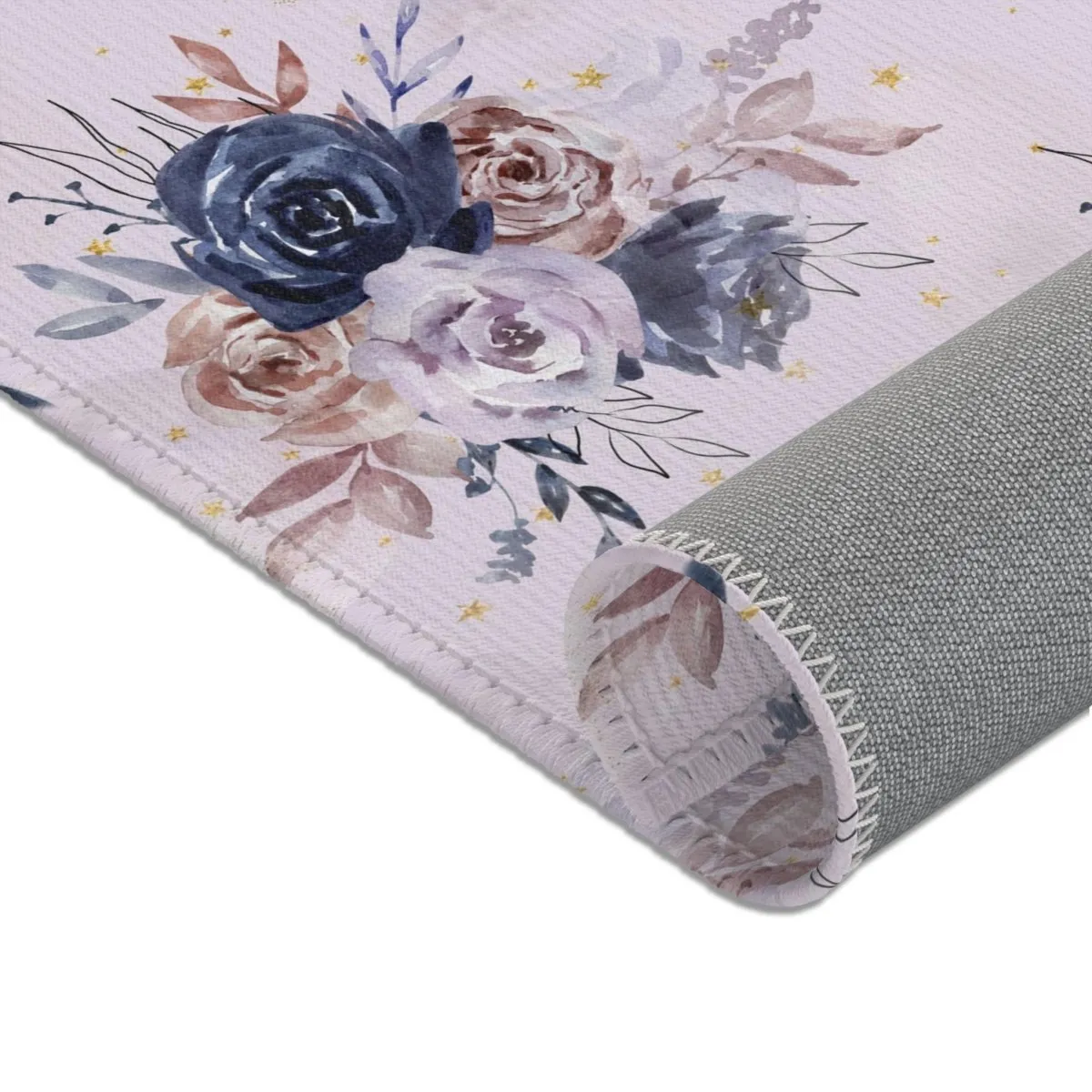 Floral Moon Nursery Rug