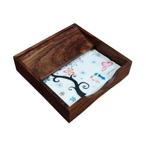 Handmade Sheesham Wood Tissue Paper Box