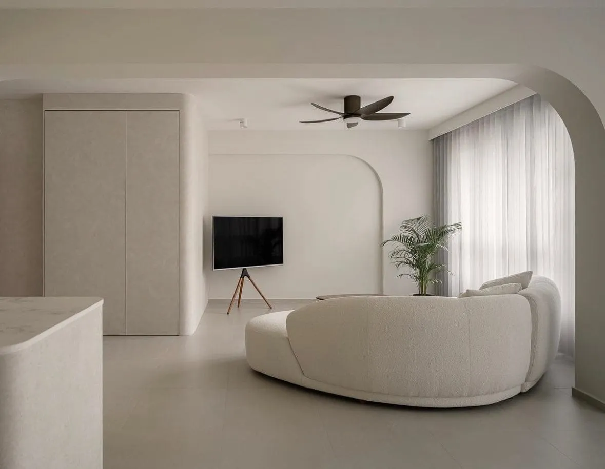 Jones Performance Boucle Curve Sofa