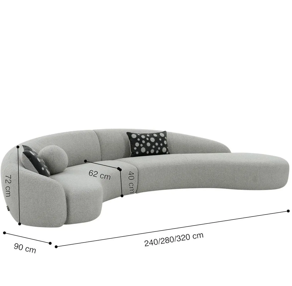 Jones Performance Boucle Curve Sofa