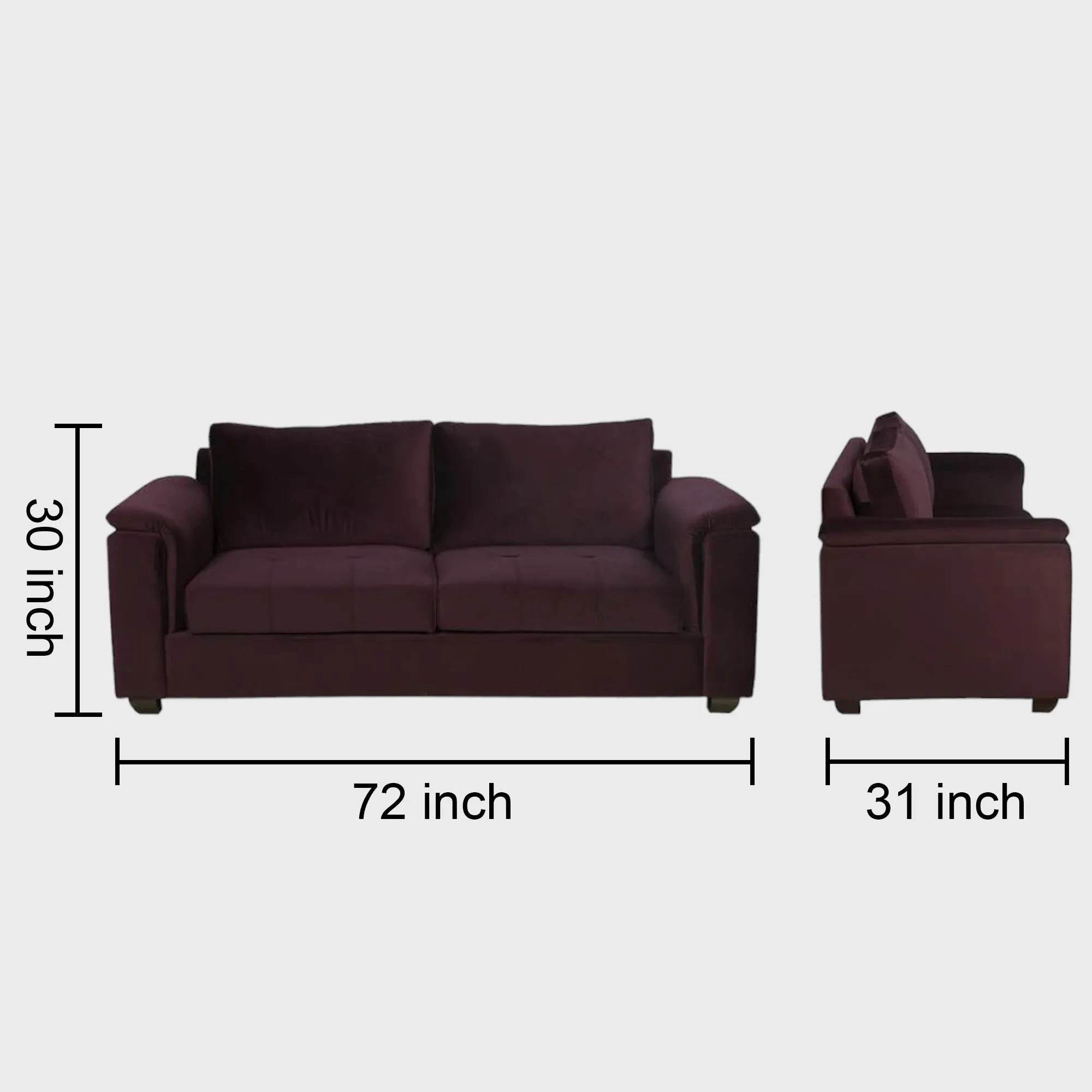 Jovel 3 Seater Fabric Sofa