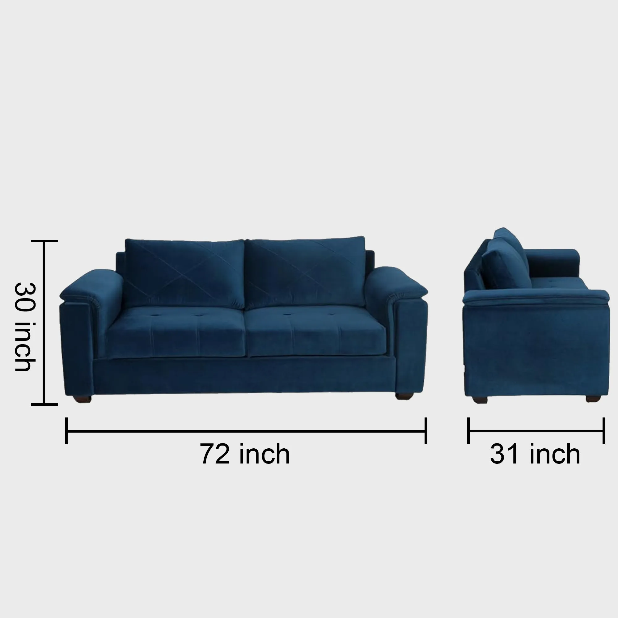Jovel 3 Seater Fabric Sofa
