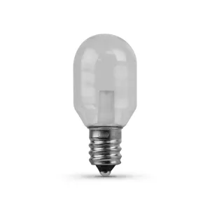 LED light bulb T6 Tubular, Clear, Candelabra Base, E12 Base, 3000K, 50 Lumens, Desk Lamp Bulb