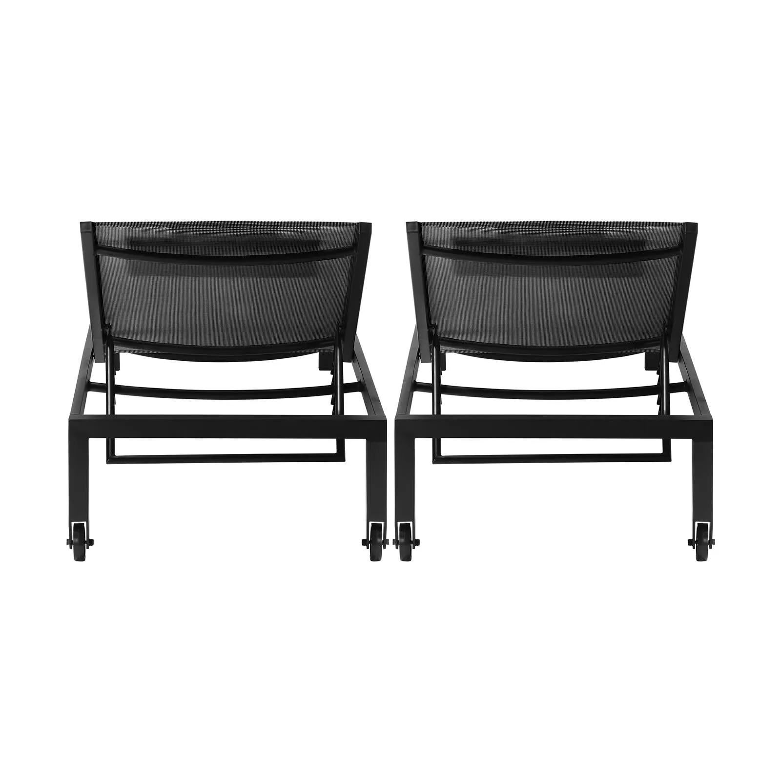 Livsip 2X Outdoor Sun Lounger Aluminium Day Bed Garden Patio Furniture Setting