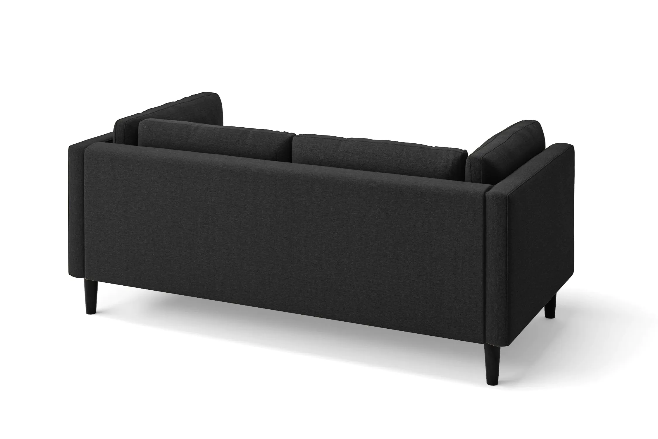 Matera 2 Seater Sofa Black Linen Fabric