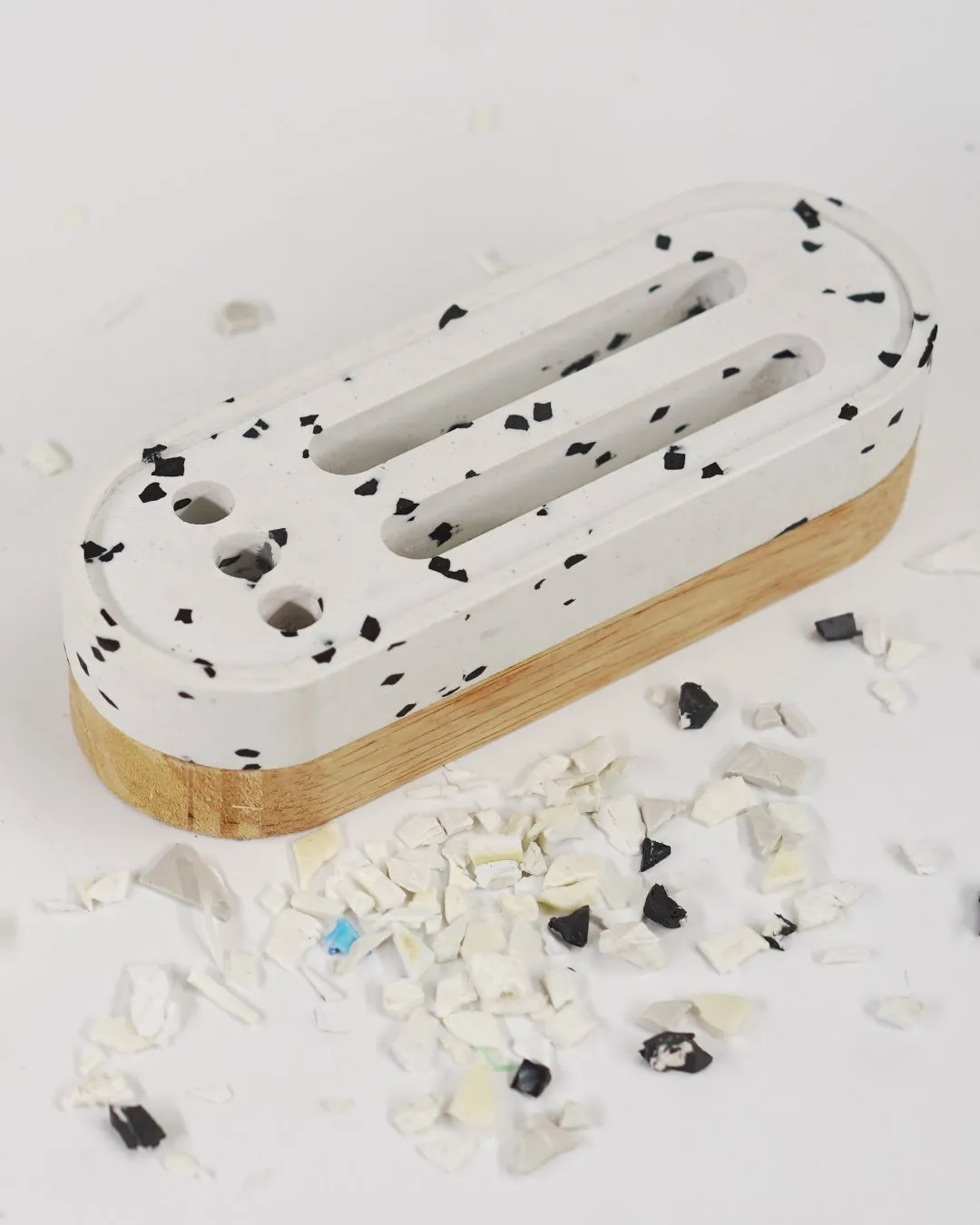 Mini Eco-Desk Organizer- White Pixel