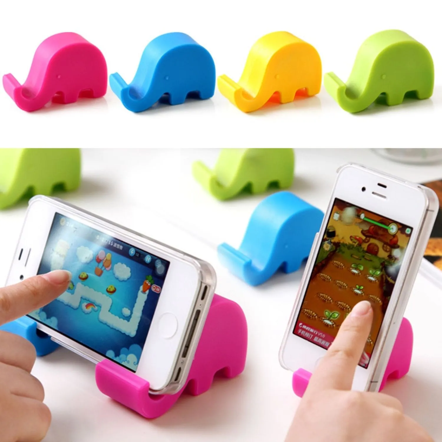 Mini Elephant Phone Holder Desk Stand