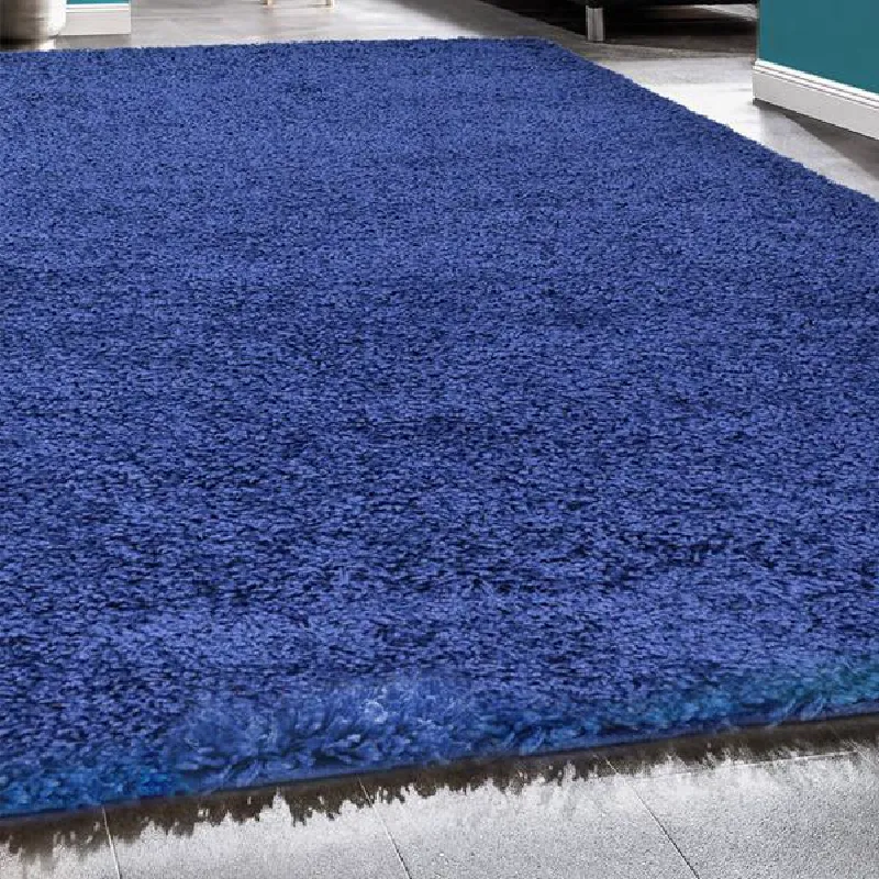 Navy Thick Shaggy Rug - California