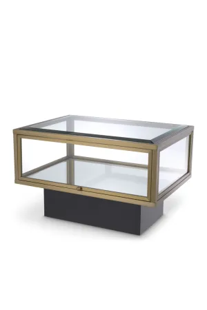 (Open-Box) Brass Framed Glass Side Table | Eichholtz Ryan