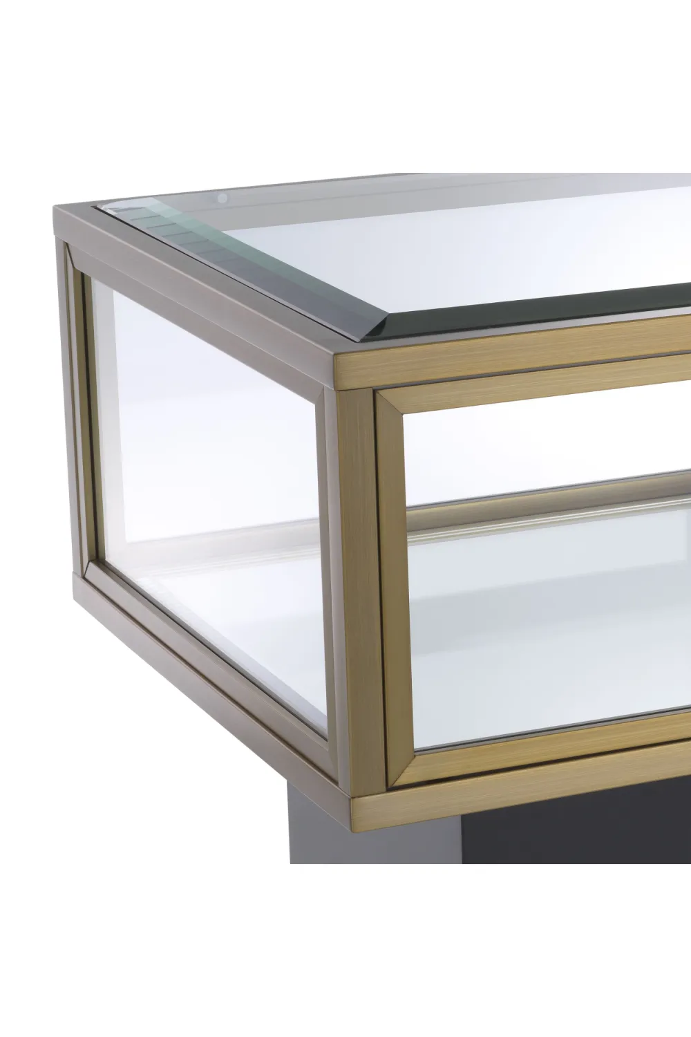(Open-Box) Brass Framed Glass Side Table | Eichholtz Ryan