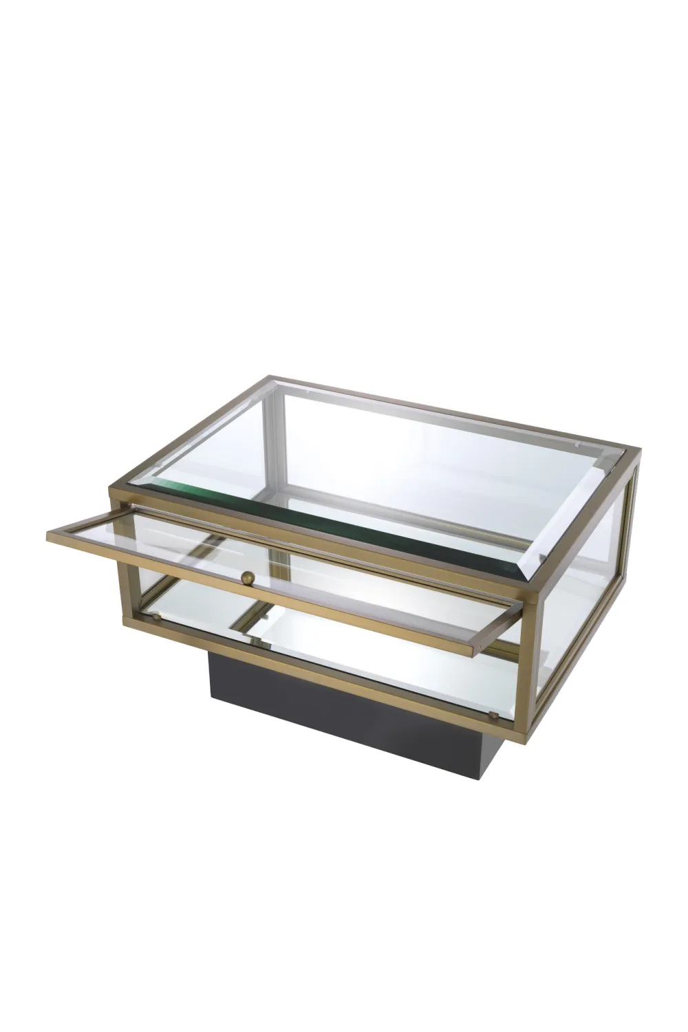 (Open-Box) Brass Framed Glass Side Table | Eichholtz Ryan