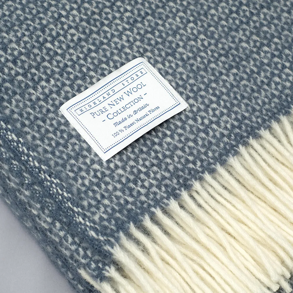 Premium Navy Pure New Wool Blanket - Luxurious Softness and Warmth for Cozy Comfort