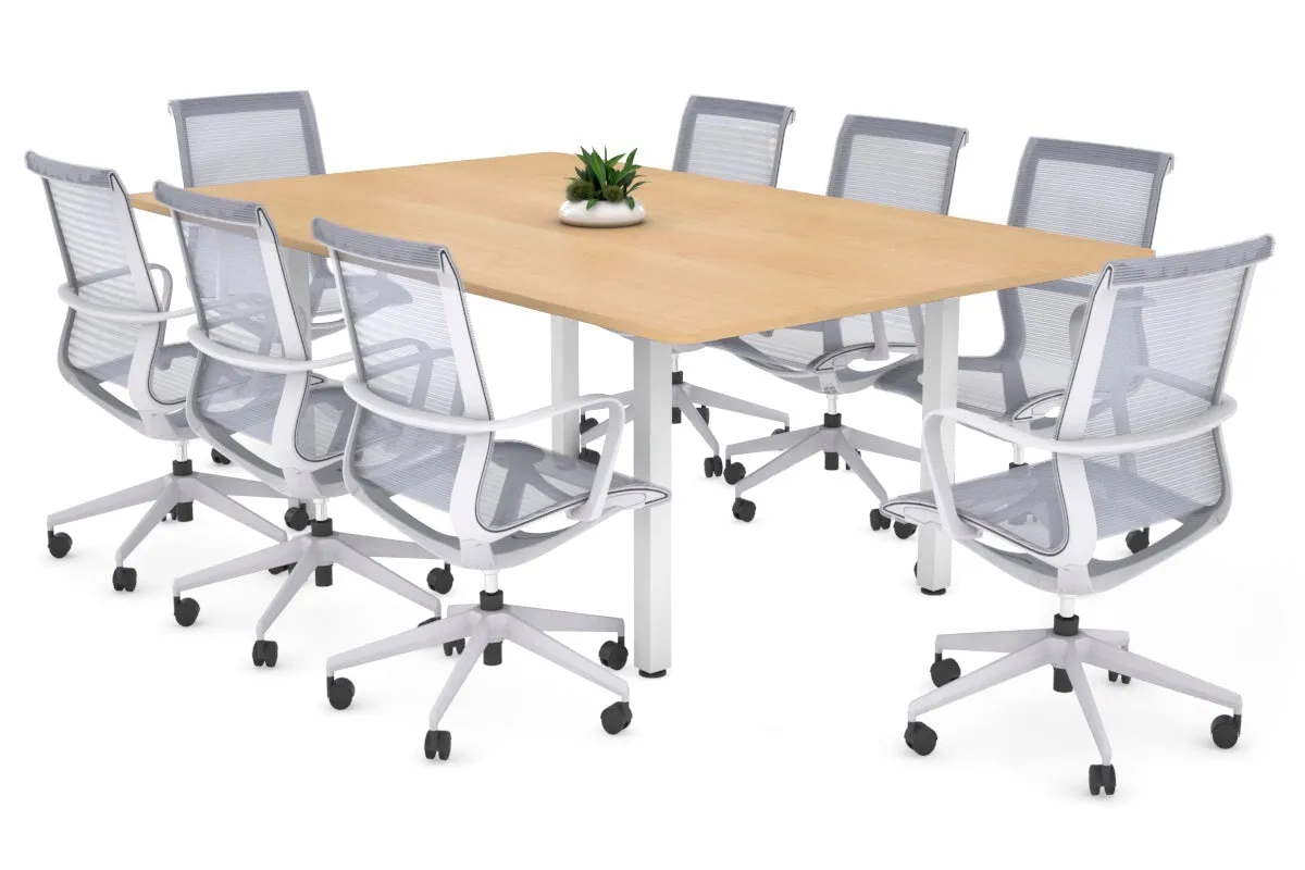Quadro Square Legs Modern Boardroom Table - Rounded Corners [1800L x 1100W with Rounded Corners]