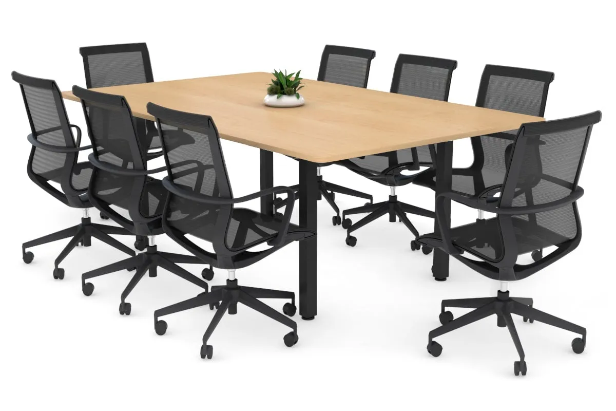 Quadro Square Legs Modern Boardroom Table - Rounded Corners [1800L x 1100W with Rounded Corners]