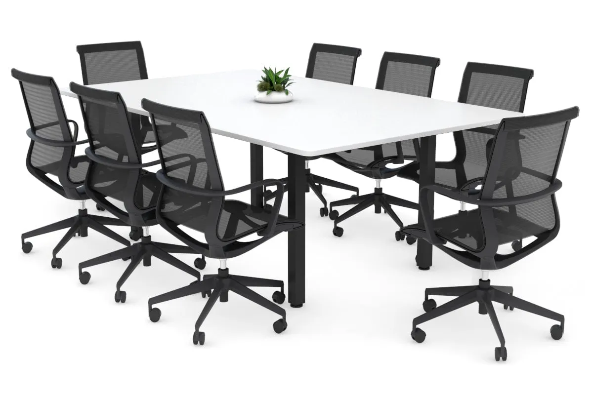 Quadro Square Legs Modern Boardroom Table - Rounded Corners [1800L x 1100W with Rounded Corners]