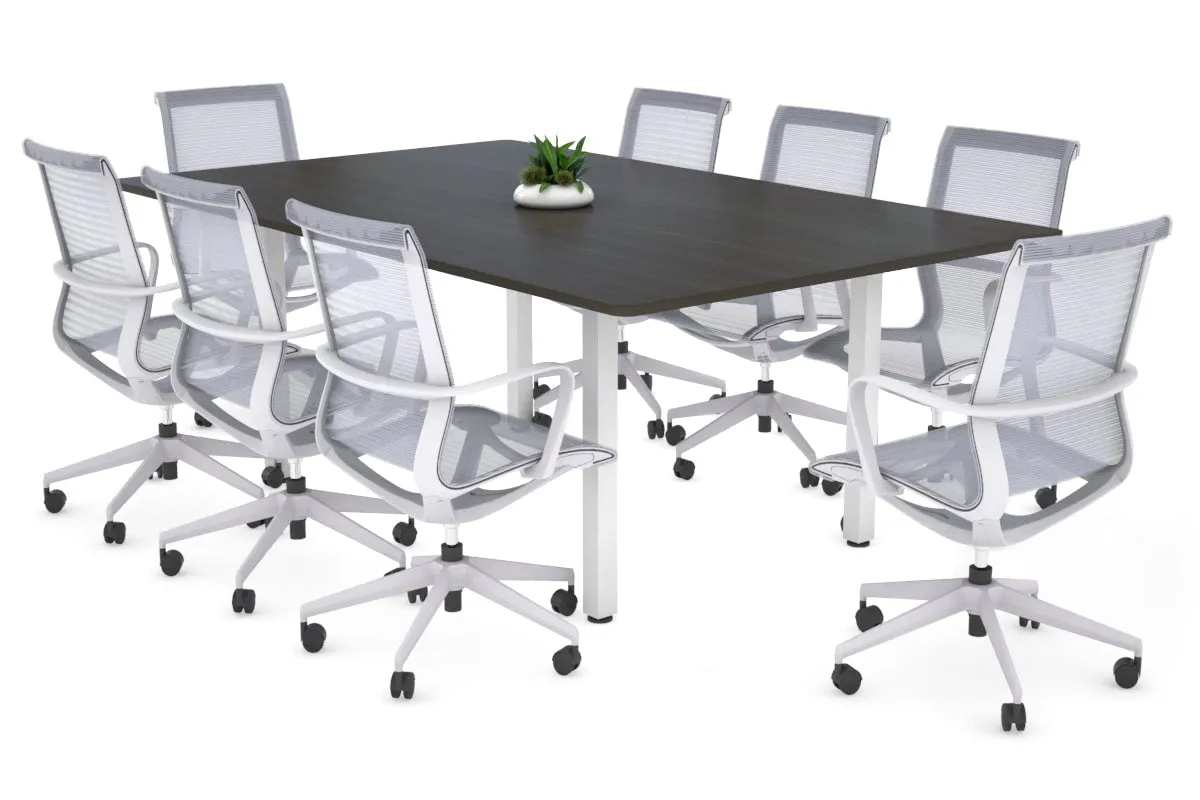 Quadro Square Legs Modern Boardroom Table - Rounded Corners [1800L x 1100W with Rounded Corners]
