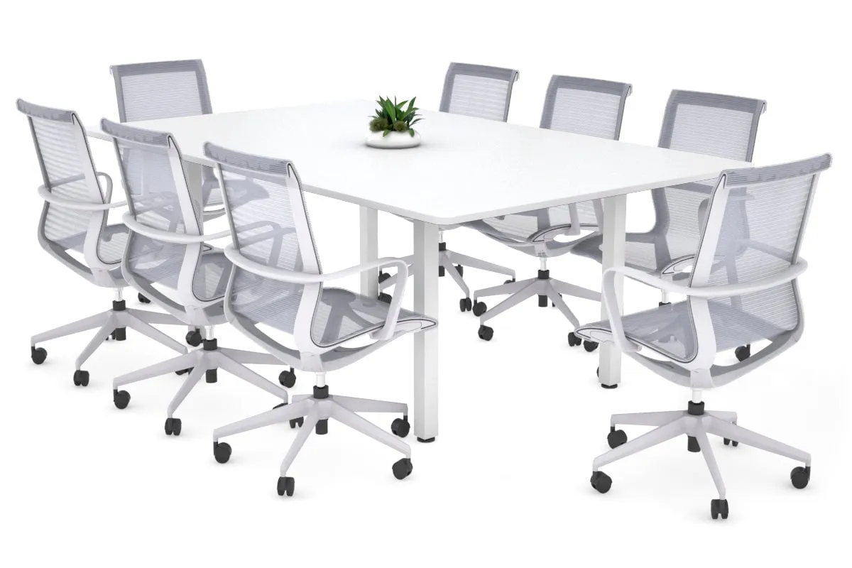 Quadro Square Legs Modern Boardroom Table - Rounded Corners [1800L x 1100W with Rounded Corners]