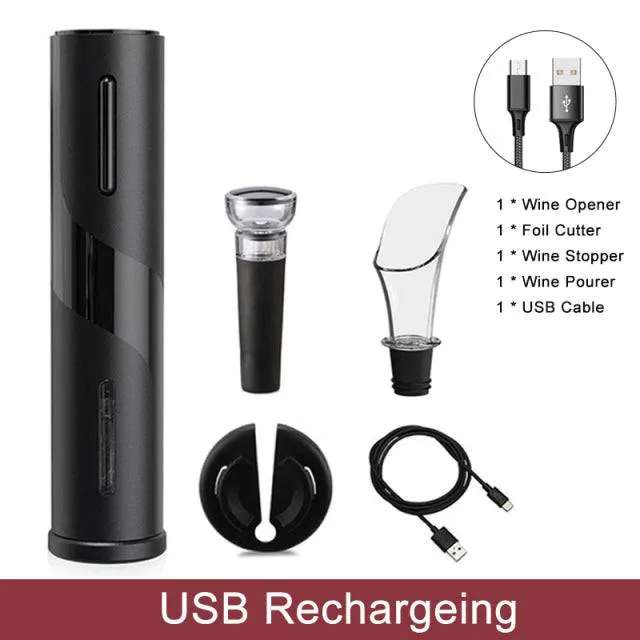 Rechargeable Automatic Electric Wine Opener - Perfect for Home, Parties, and Restaurants