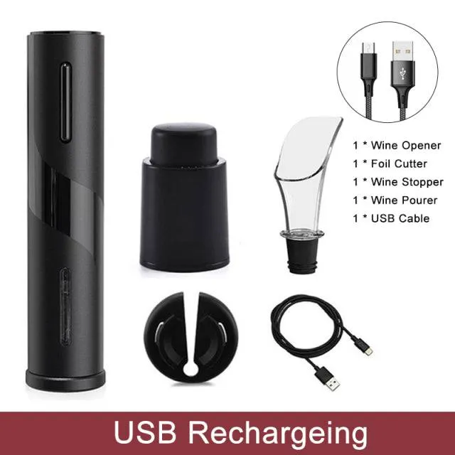 Rechargeable Automatic Electric Wine Opener - Perfect for Home, Parties, and Restaurants