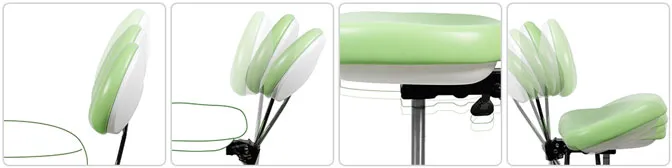 Saddle Style Dental Assistant Stool with Swing Arm